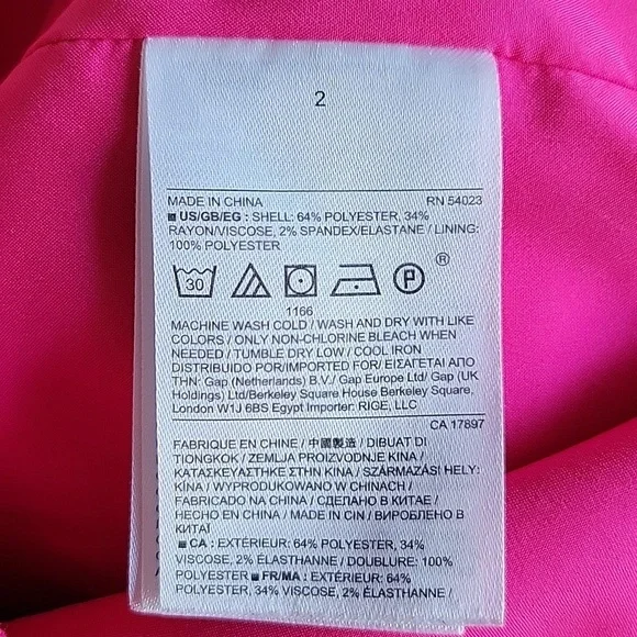 Banana Republic Pink Business Casual Sleeveless Fitted Shift Dress Barbie Sz 2 - Picture 8 of 8